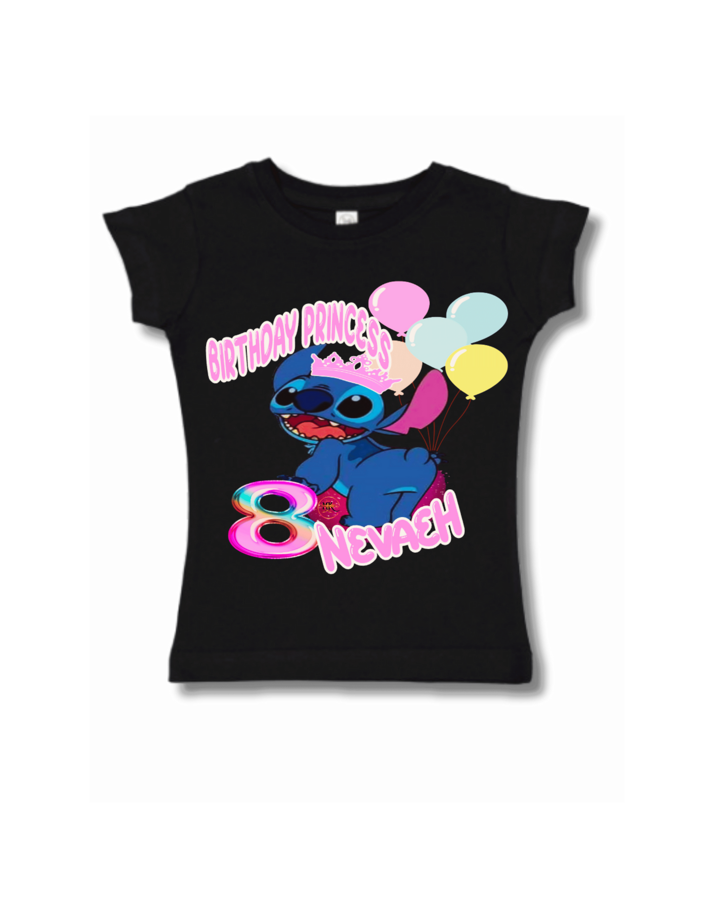 Personalized: Stitch Birthday Girl T-Shirt: WITH NAME AND AGE